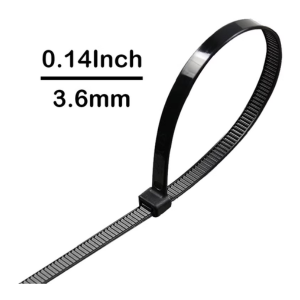 Black Cable Ties 150 x 3.6mm – Heavy-Duty Nylon Zip Ties (Pack)