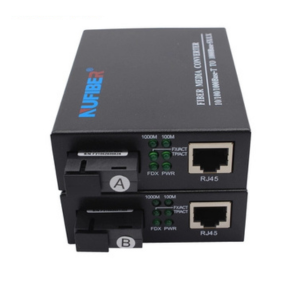 NUFIBER 10/100/1000Mbps Single-Mode Media Converter – Fiber to Ethernet