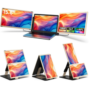S6 Triple Screen Extender – Portable Dual Folding Monitors for Laptops