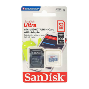 SanDisk microSD 32GB 100MBs Memory Card (High-Speed Performance)