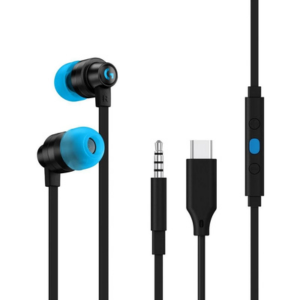 Logitech G333 Gaming Earphones Black – dual dynamic drivers, 3.5mm and USB-C connectivity, premium aluminum design, and crystal-clear gaming sound for all devices.